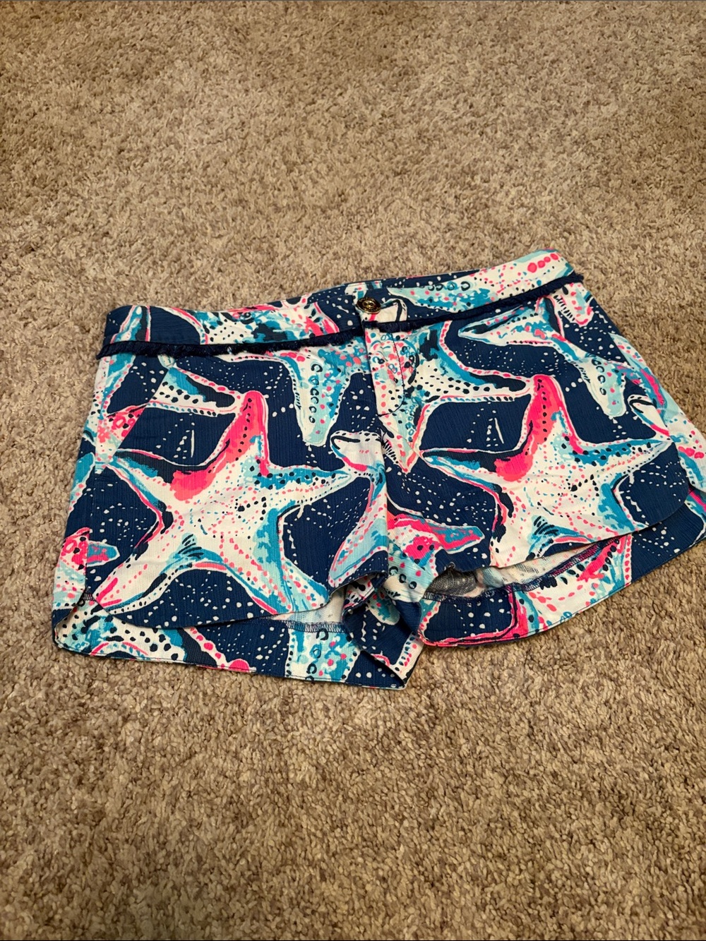 Lilly Pulitzer Navy Starfish Print Shorts